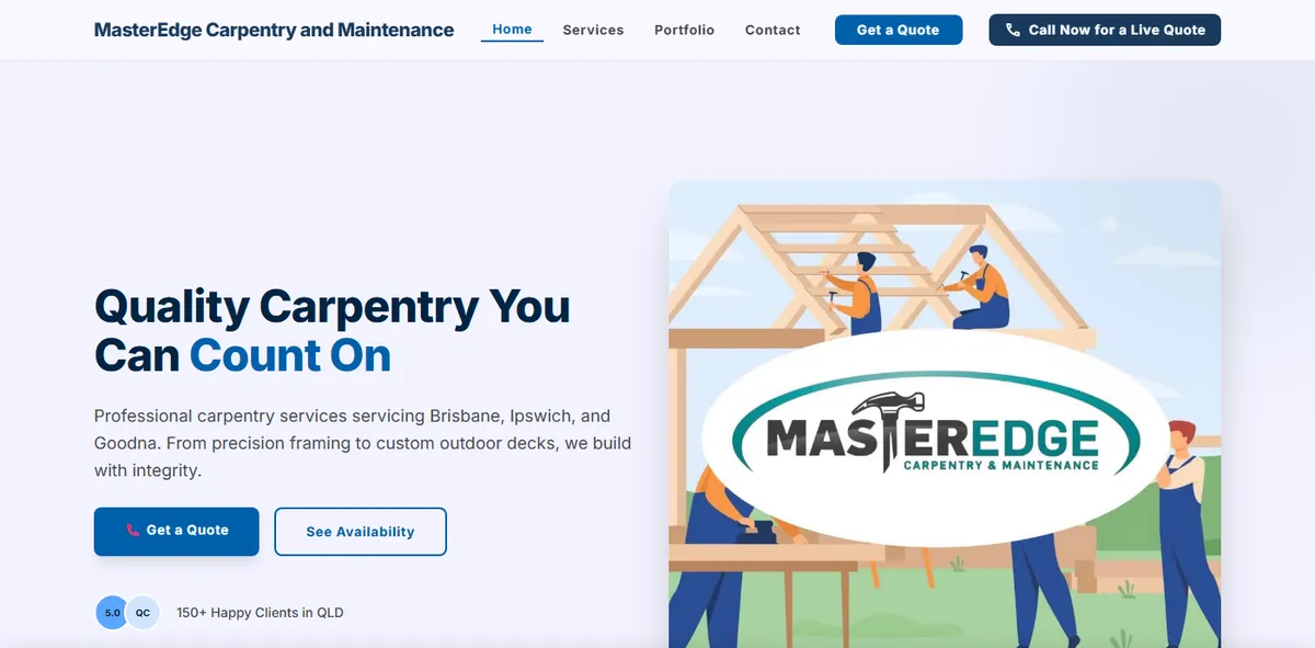 Master Edge Carpentry website